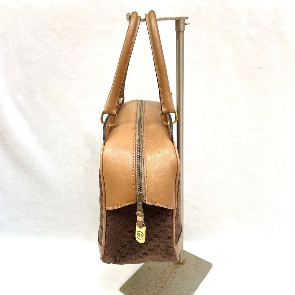 Gucci Micro GG Monogram canvas/leather vintage handbag - Picture 7 of 14